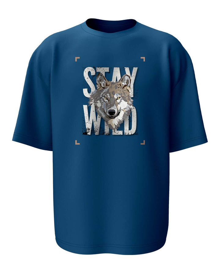 Wolf Stay Wild Oversized T-Shirt