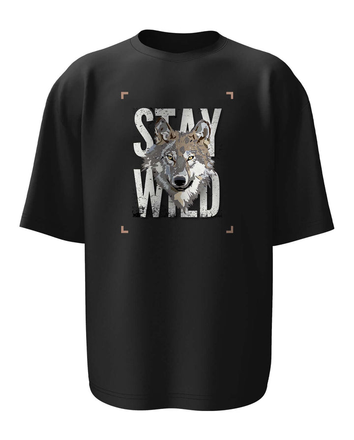 Wolf Stay Wild Oversized T-Shirt