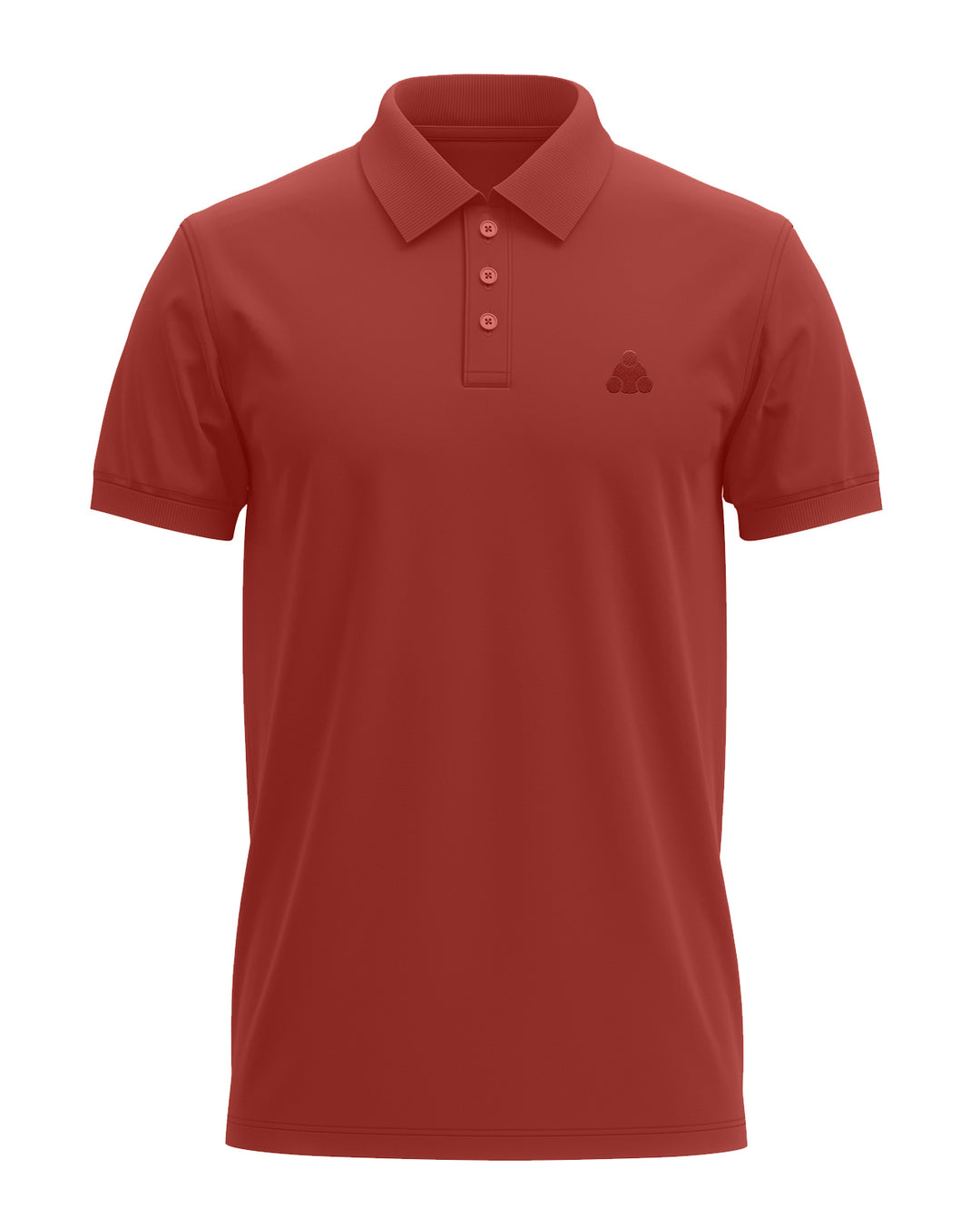 Trinizen Basics Polo T-shirt Embroidered Logo - Brick Red