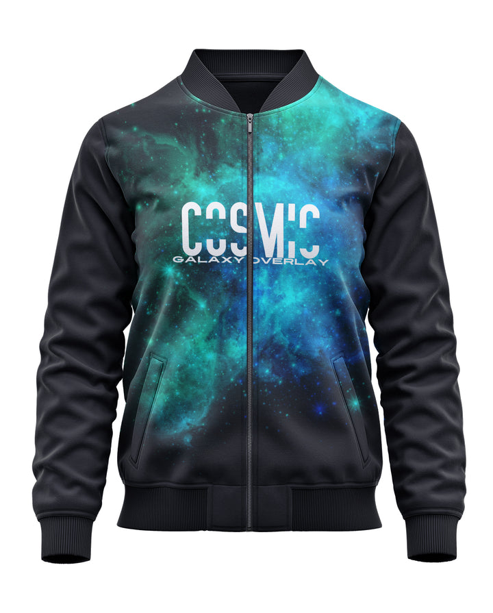 Cosmic Galaxy Overlay Bomber Jacket