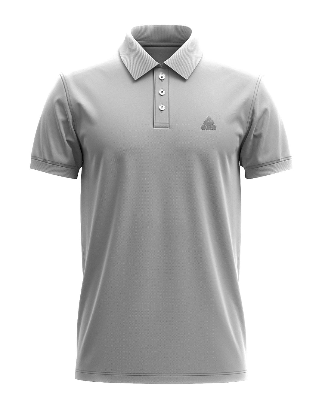 Trinizen Basics Polo T-shirt Embroidered Logo - Grey melange