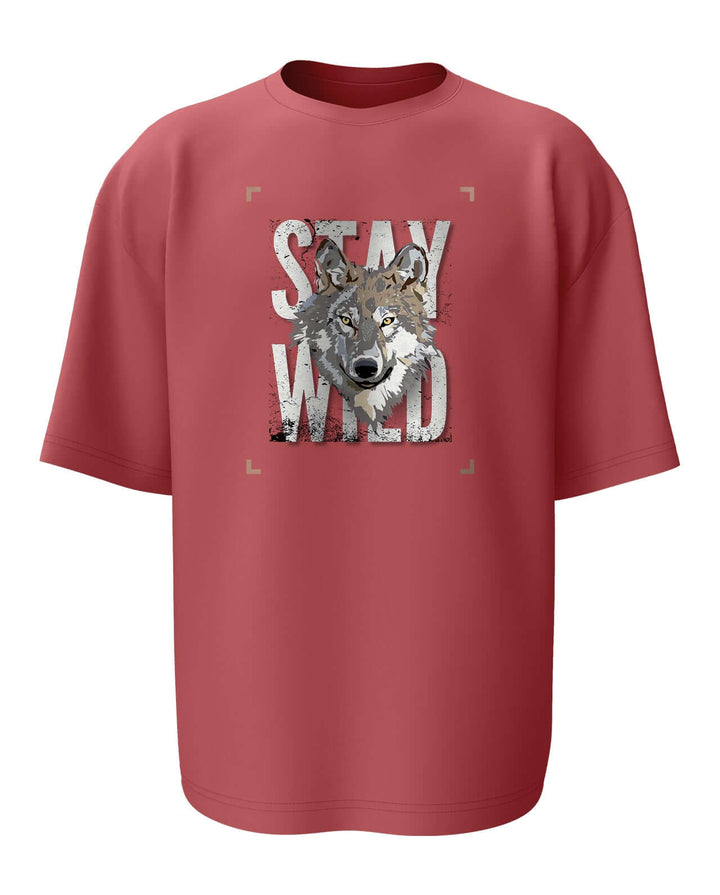 Wolf Stay Wild Oversized T-Shirt